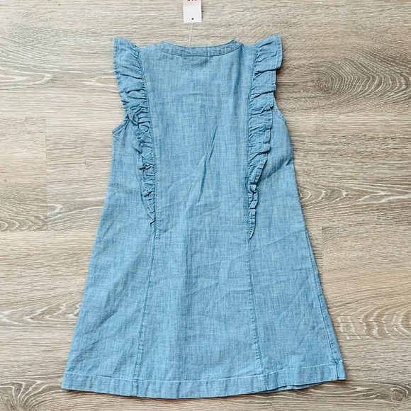 NEW Gap Girls Ruffle Denim Dress Size XS - Picture 5 of 5